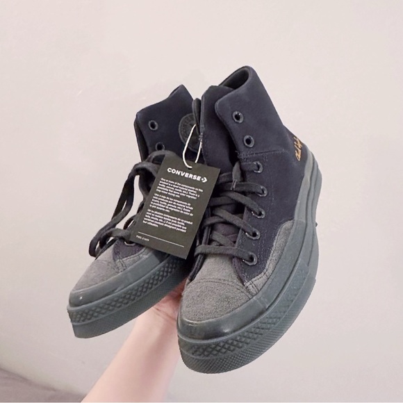 Converse Chuck 70 Marquis Embroidered Chuck Taylor Black High-Top Sneakers Black - Picture 4 of 7